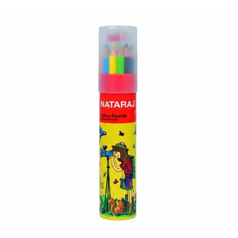 NATARAJ COLOUR PENCILS BRILLIANT AND FUN TIN 12SH(201250004)