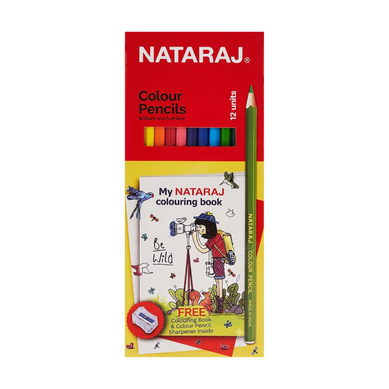NATARAJ COLOUR PENCILS 12SH (201250002)